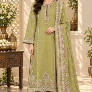 3 piece yellowish green Premium Suit-attractive work front